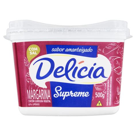 Margarina Delícia Supreme Amanteigado Sal Pote 500g Loja Filial