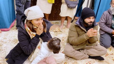 Virat Kohli Anushka Sharma Along With Vamika Visit Ashram In Vrindavan