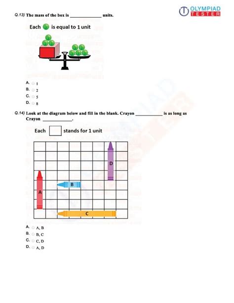 Class 1 Maths Olympiad Worksheet Math Olympiad Class 1 Maths Math