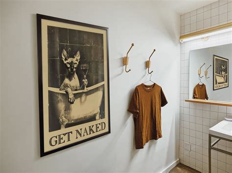 Get Naked Poster Printable Bathroom Wall Art Funny Bathtub Poster