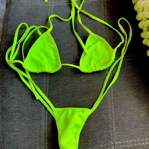 Beach Bunny Swim Fluorescent Sequence String Bikini Poshmark