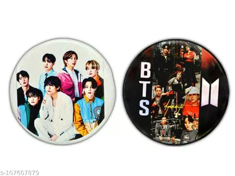 BTS Army BT21 Characters Logo Glossy Finished 58MM Button Badges