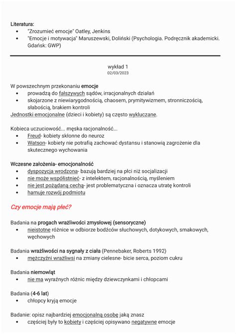 Wykład 1 notatki z pierwszego wykładu u dr Pawłowskiej Psychologia