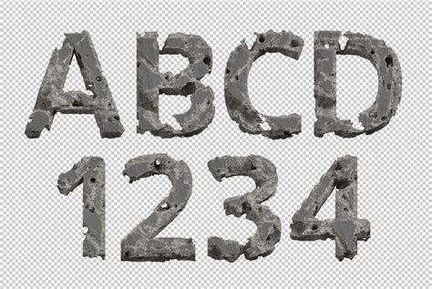 Concrete Font Strong Opentype Alphabet