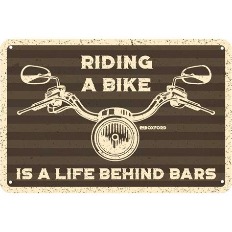 Oxford Garage Metal Sign Riding A Bike Motorcycle Clothing Bike