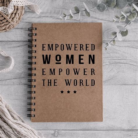 Empowered Women Empower The World Notebook Lined Kraft Note Etsy Uk