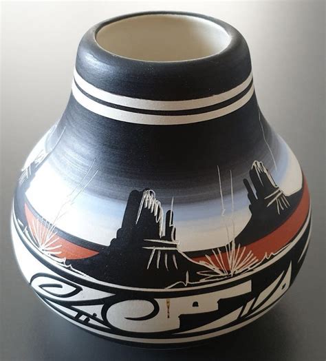 Native American Cedar Mesa Pottery Hand Painted Vase Kaufen Auf Ricardo