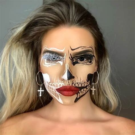 10+ Scary Halloween Skull Makeup Ideas | Skull makeup, Halloween skull ...