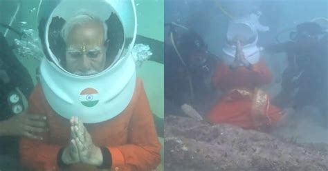 Watch PM Narendra Modi Offers Underwater Prayers In Dwarka Serene