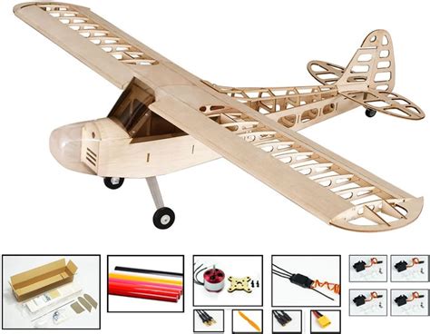 Viloga Electric RC Plane Balsa Wood Airplane Kits S08 J3 Laser Cutting