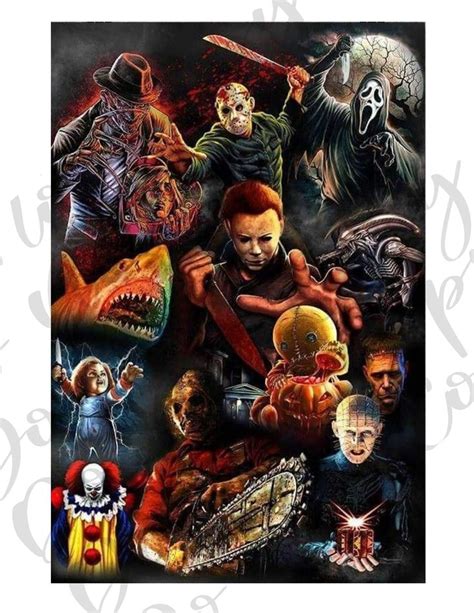 Halloween Sublimation Image Of Horror Movie Digital File PNG Etsy