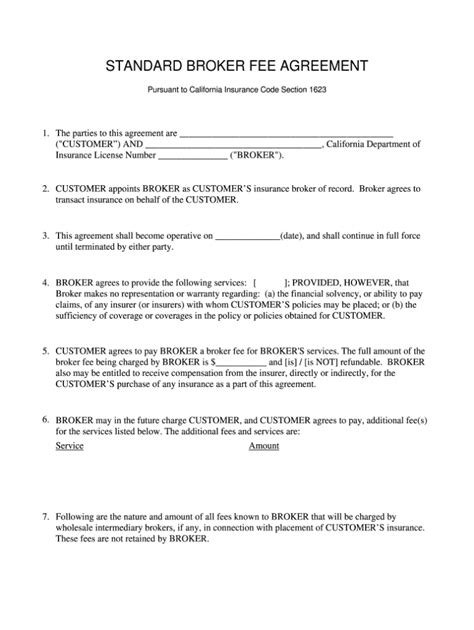 Business Broker Agreement Template