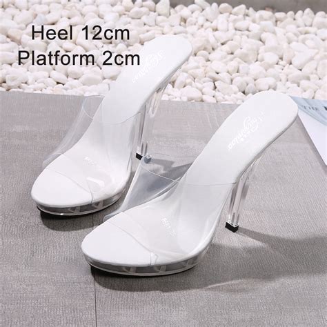 Jual Sepatu Transparan Hak Tinggi Sandal Wanita Platform Hak