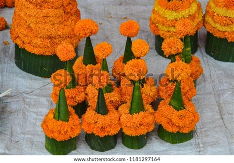 Religious Offering Theravada Buddhism Made Banana Stock Photo