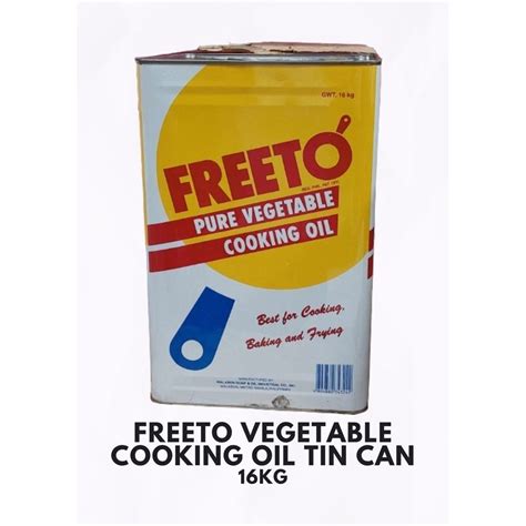 Freeto Vegetable Cooking Oil Tin Can 16kg Shopee Philippines