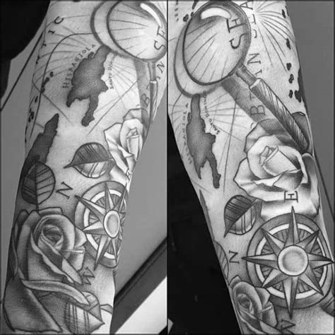 40 Magnifying Glass Tattoo Ideas For Men - Convex Lens Designs