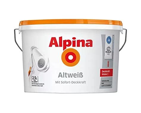 Alpina Altweiss Innenfarbe Mit Sofort Deckkraft Wei Matt L