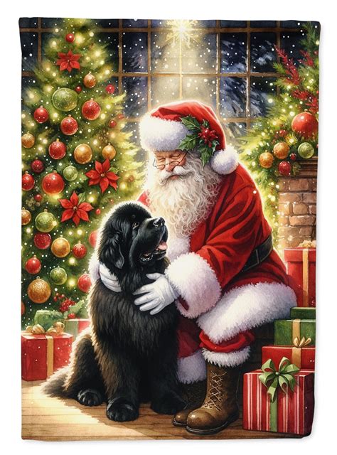 Newfoundland And Santa Claus Garden Flag 11 25 In X 15 5 In Walmart