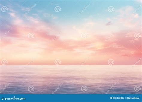 Soft Pastel Sunset Over the Ocean. Calming Background Stock ...