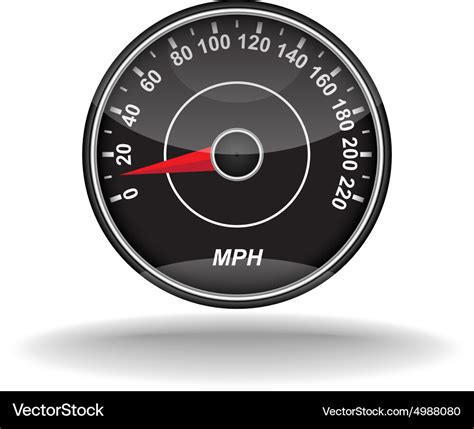 Realistic Speedometer Royalty Free Vector Image