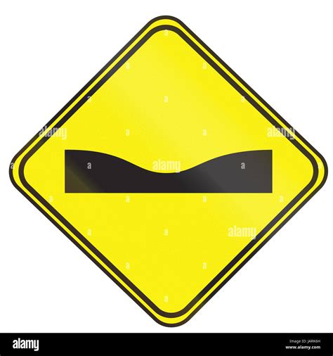 Road sign used in Uruguay - Road Dip Stock Photo - Alamy