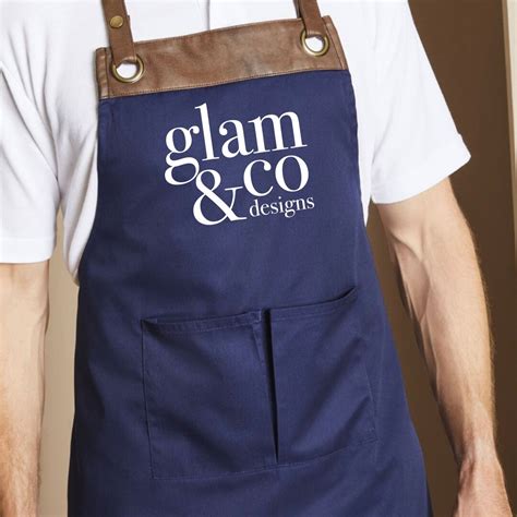 Personalised Logo Apron Logo Design Apron Aprons For Women Etsy