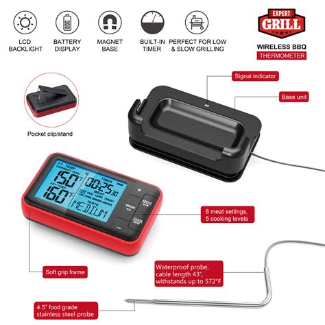 Expert Grill Wireless Digital Bbq Grilling Thermometer 1 Piece