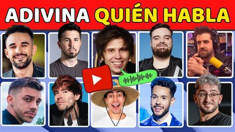 Adivina El Youtuber Por Su Voz 🗣👂 Quiz De Youtubers 🎮 Youtube