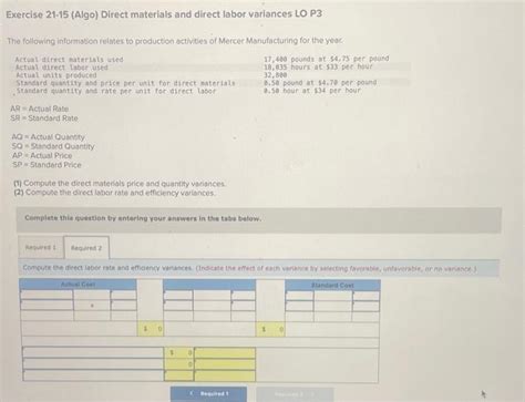 Solved Exercise Algo Direct Materials And Direct Chegg