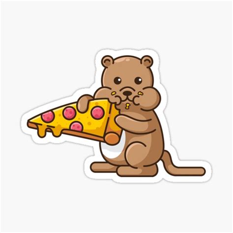 "Rat Eating Pizza" Sticker for Sale by ALFREDSILVA | Redbubble