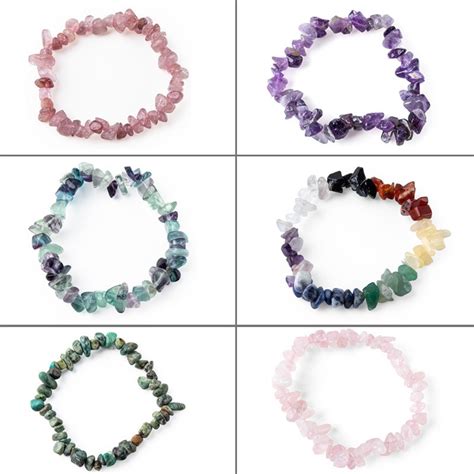 1PC Natural Stone Stretch Bracelet Bracelets Bangles With Irregular