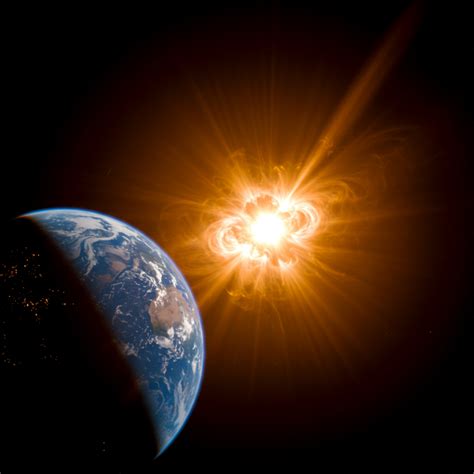 powerful  solar flare erupts  sun quantosei news