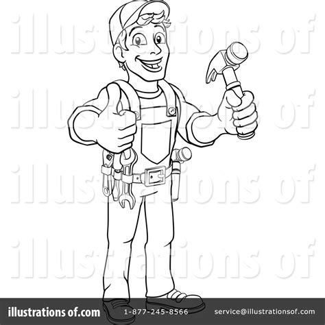 Handyman Clipart 1681399 Illustration By Atstockillustration