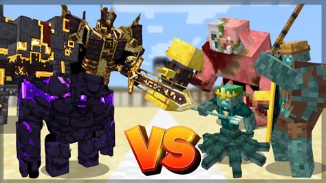 Minecraft Cataclysm Vs Novos Mutantes Picos Batalha De Mobs Youtube