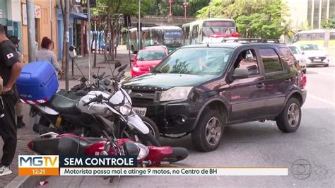 Motorista Passa Mal Perde O Controle Da Direção E Atinge 9 Motos