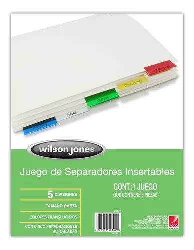 Separadores De Carpeta Wilson Jones Multicolor Mult Srt Cuotas