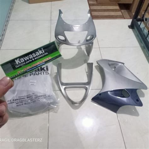 Jual Fairing Atas Bawah Ninja Rr Old Zx Silver Original Kawasaki