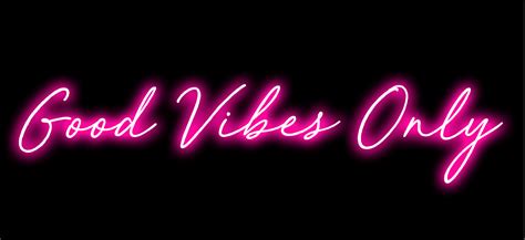 Good Vibes Only Neon Art Print Big Blue Trunk