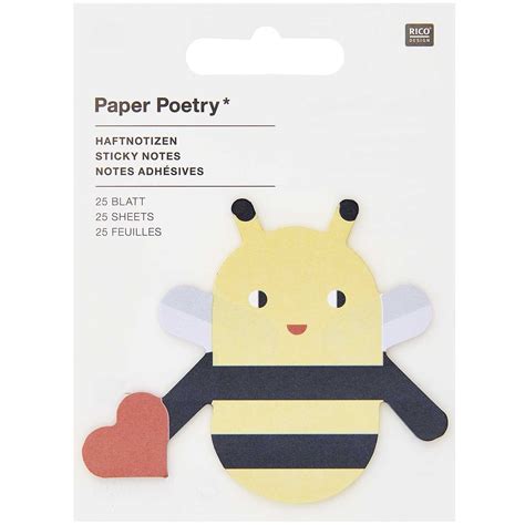 Paper Poetry Haftnotizen Biene 25 Blatt 110x90mm 3432266