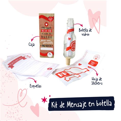 Kit De Mensaje En Botella Diseño Para Claro Diseño MDC Productos