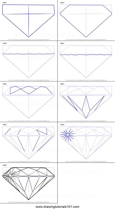 Diamant Zeichnen Schritt F Schritt Malvorlagen