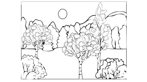 Dibujos Para Colorear De Paisajes Naturales