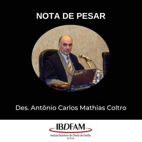 Nota De Pesar Falecimento Do Desembargador Do TJSP Antonio Carlos