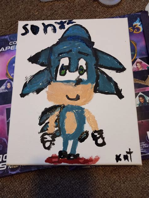 My first sonic painting! : r/SonicTheHedgehog