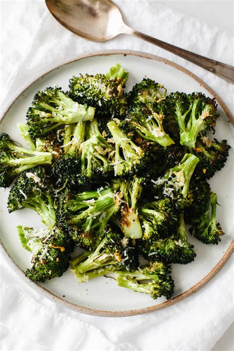 Roasted Broccoli With Garlic And Parmesan Downshiftology Downshiftology