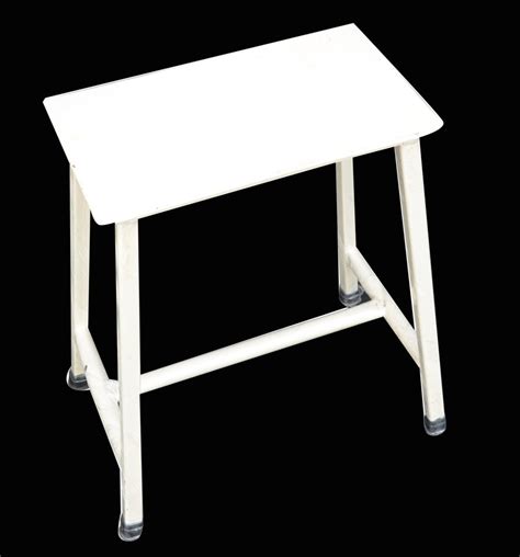 Mild Steel Hospital Attendant Stool Without Back Cushion Polished At