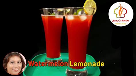 Watermelon Lemonade Watermelon Juice Watermelon Recipe তরমুজের জুস তরমুজের শরবত Jhumur S Kitchen