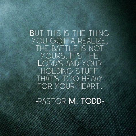 a quote from pastor m todd that says, but this is the thing you got to be