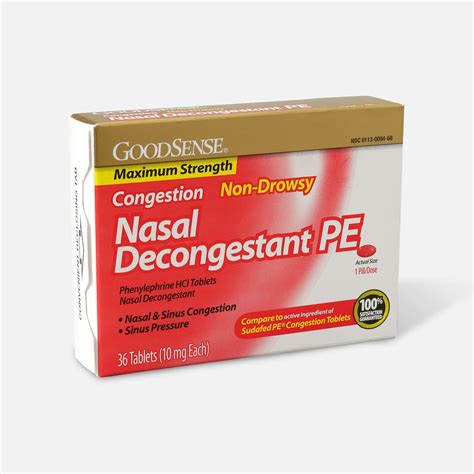 Goodsense® Nasal Decongestant Pe 10 Mg Non Drowsy Tablets