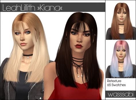 Leahlillith Kiana Hair Retextured At Wasssabi Sims The Sims 4 Catalog